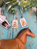 Hand-Painted Horse Earrings