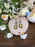 Yellow Flower Earrings