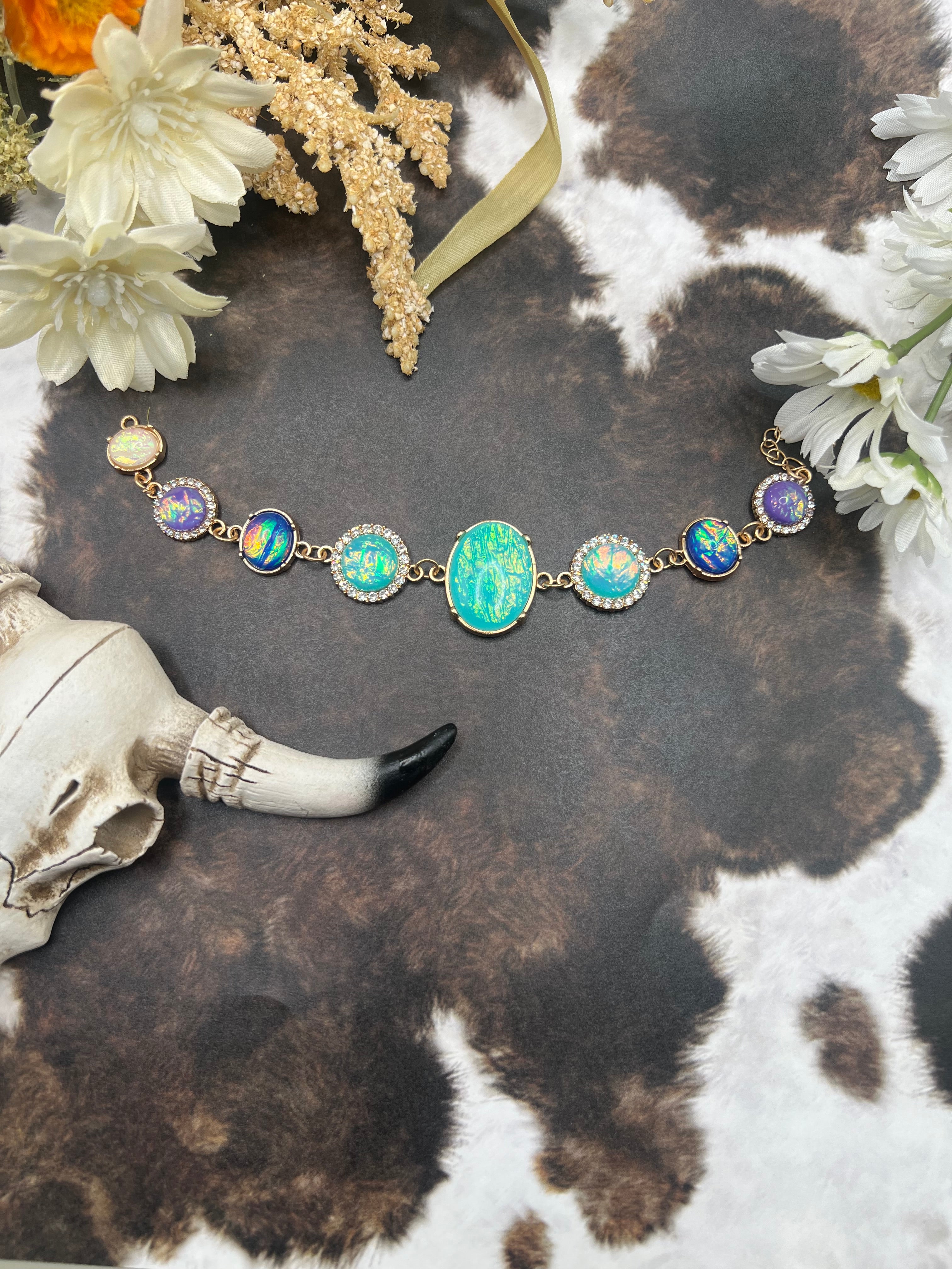 Blue Crystal Choker