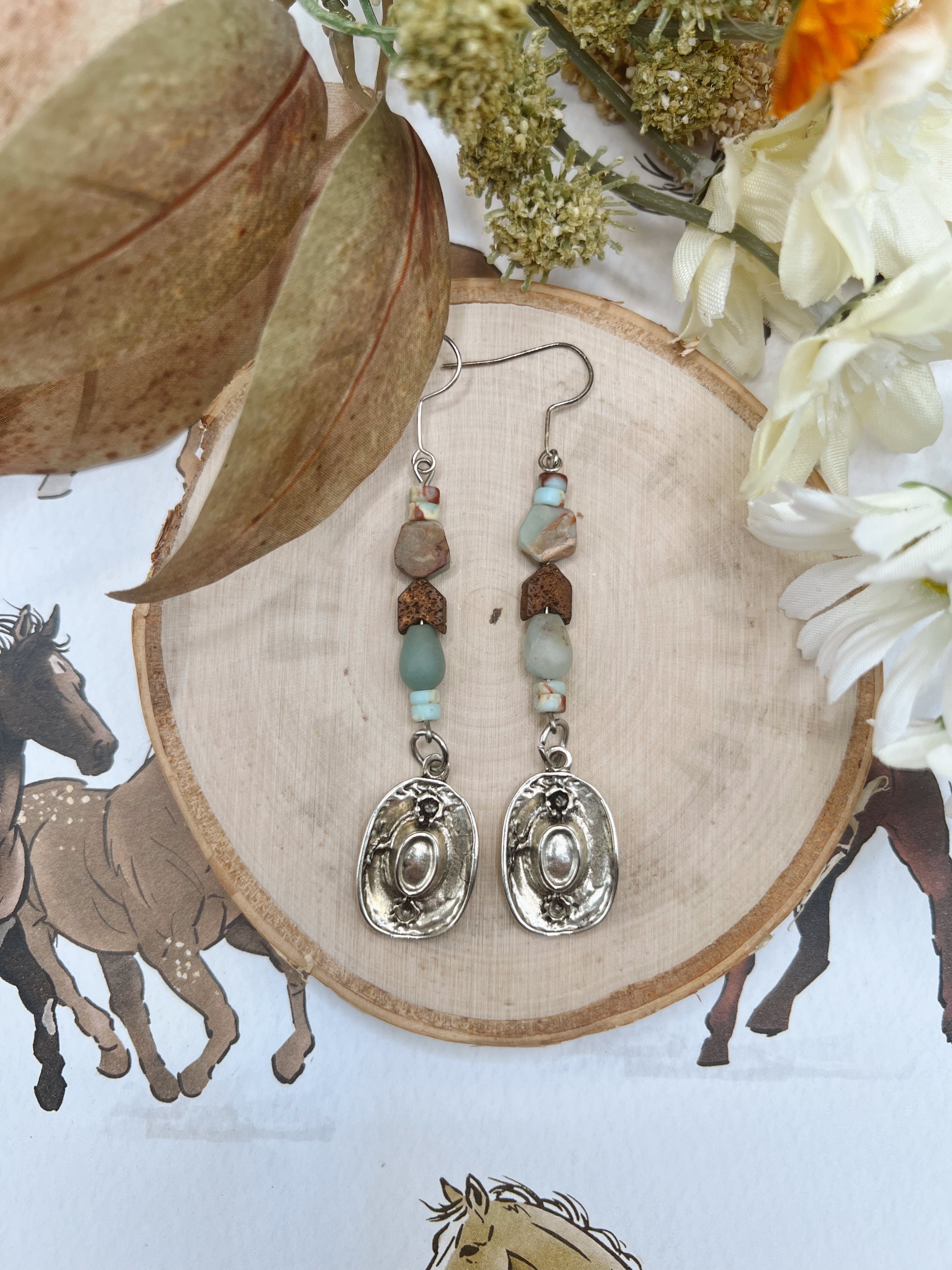 Beaded Cowgirl Earrings