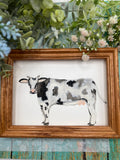 Original Gouache Cow Painting