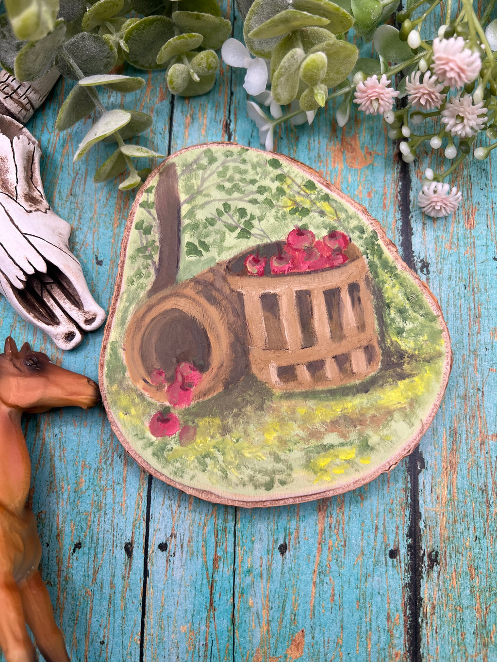 Oil-Painted Farm Coasters