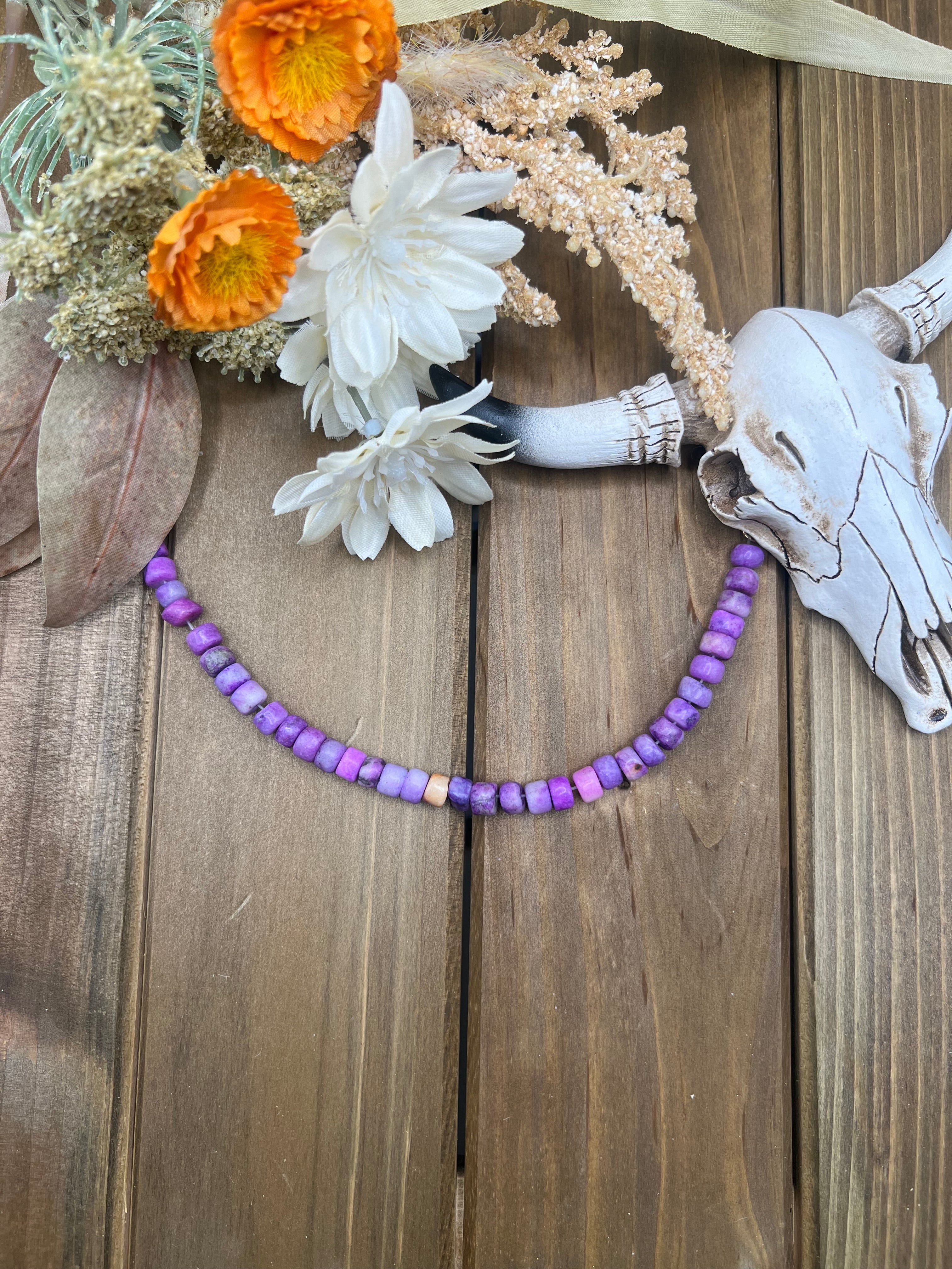 Purple Beaded Choker