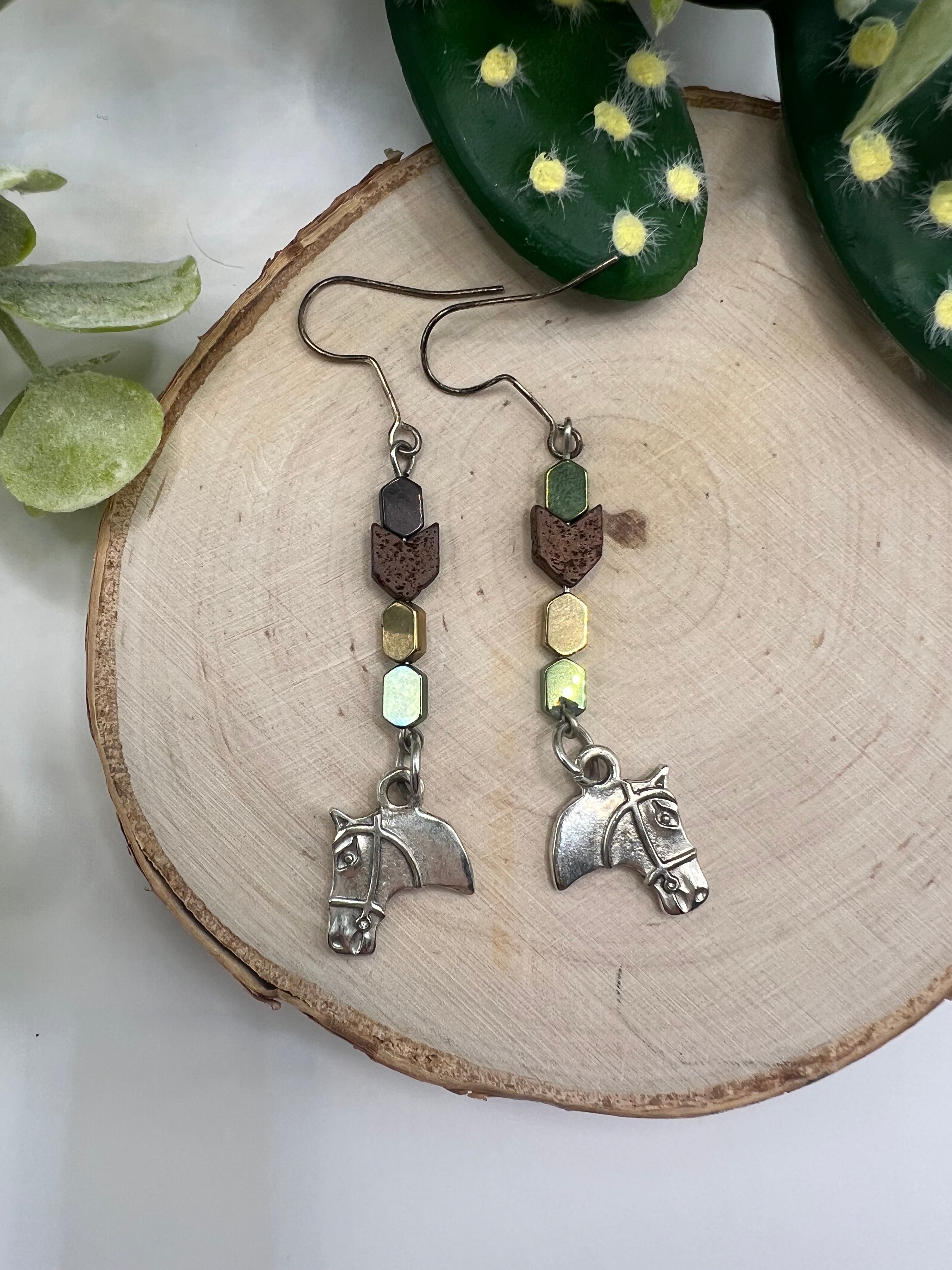 Dangling Horse Earrings