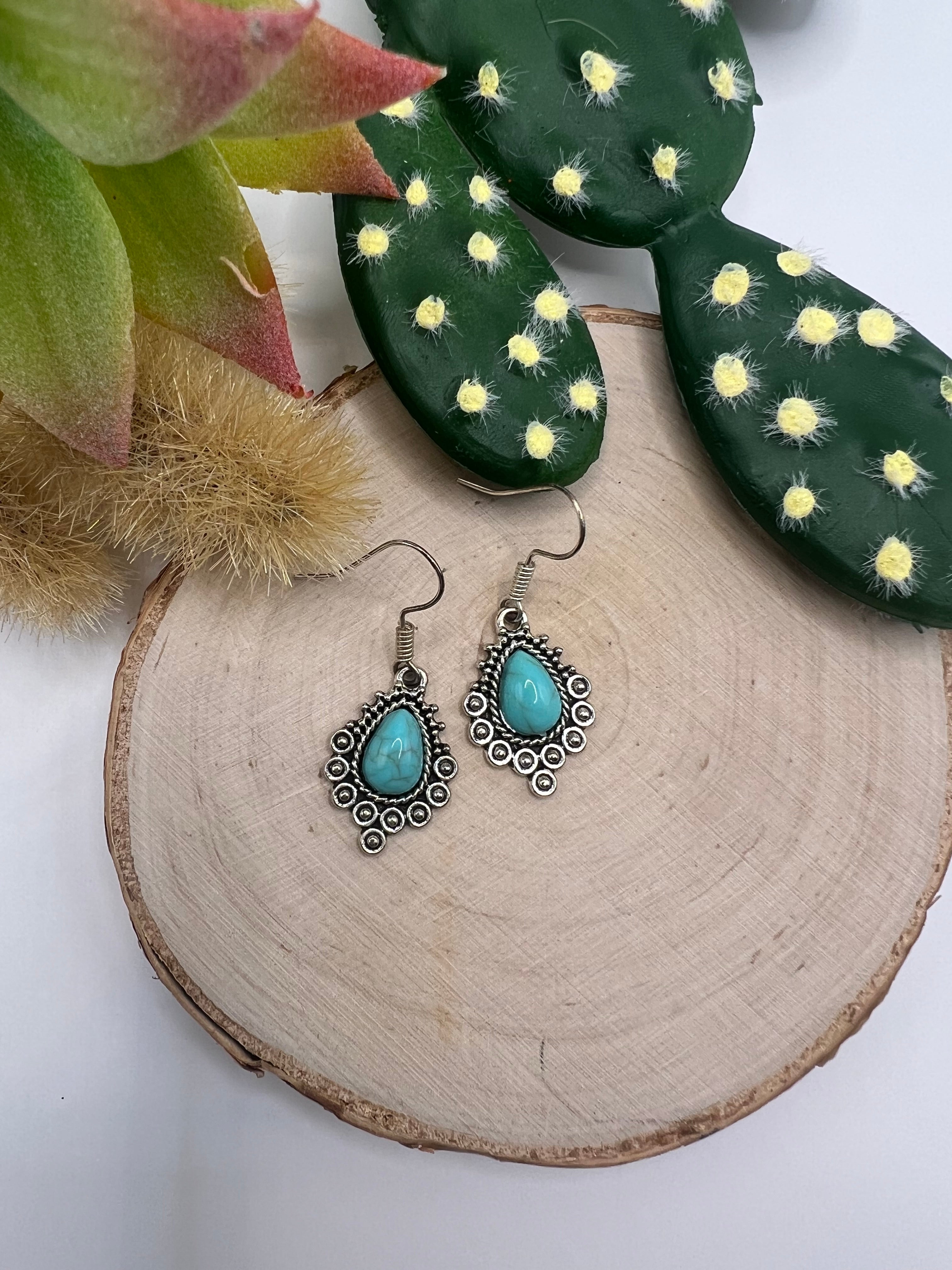 Turquoise Raindrop Earrings